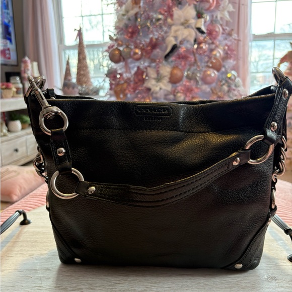 Coach Handbags - Coach Black Leather Shoulder Bag